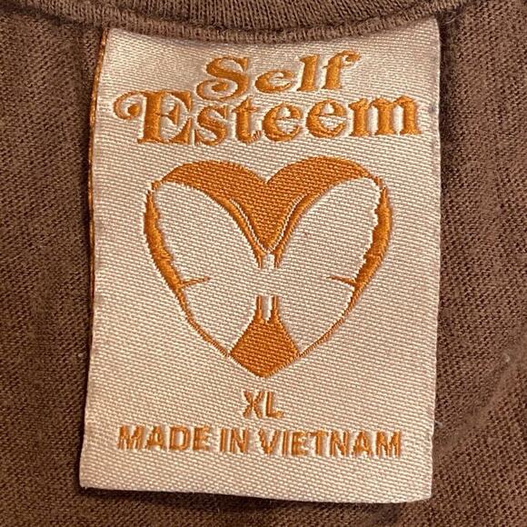 Self Esteem Mushroom T-shirt‎ Womens XL Cropped Retro Goblincore Grunge Skulls - Picture 4 of 12